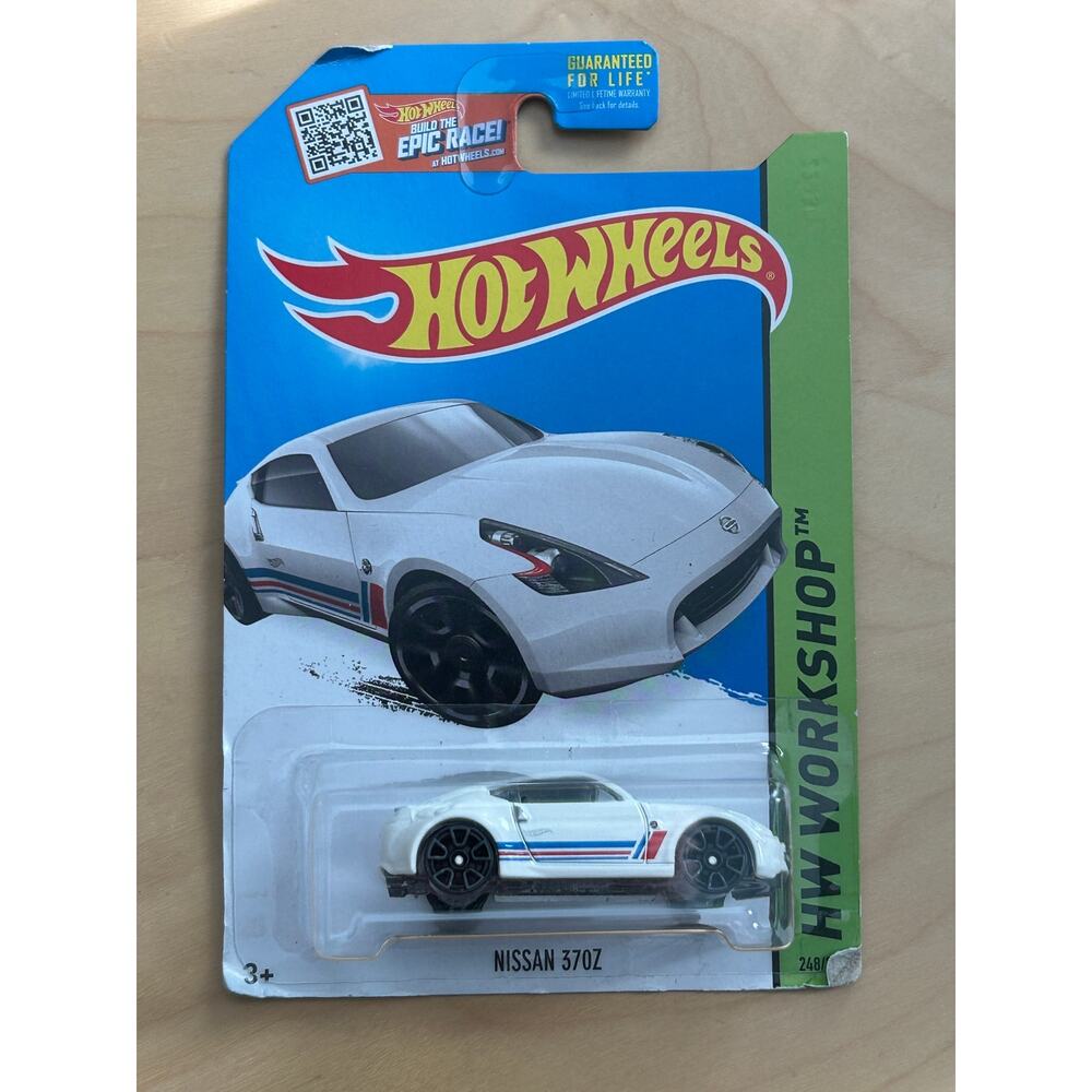 Hot Wheels Nissan 370Z White Then and Now Series Diecast Car